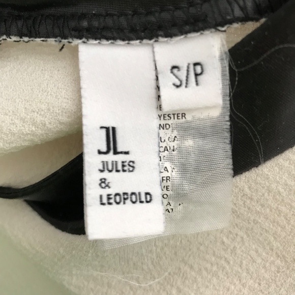 Y2K Jules and Leopold Sheer Long Sleeve Blouse S Cream Off White Black - Picture 9 of 11